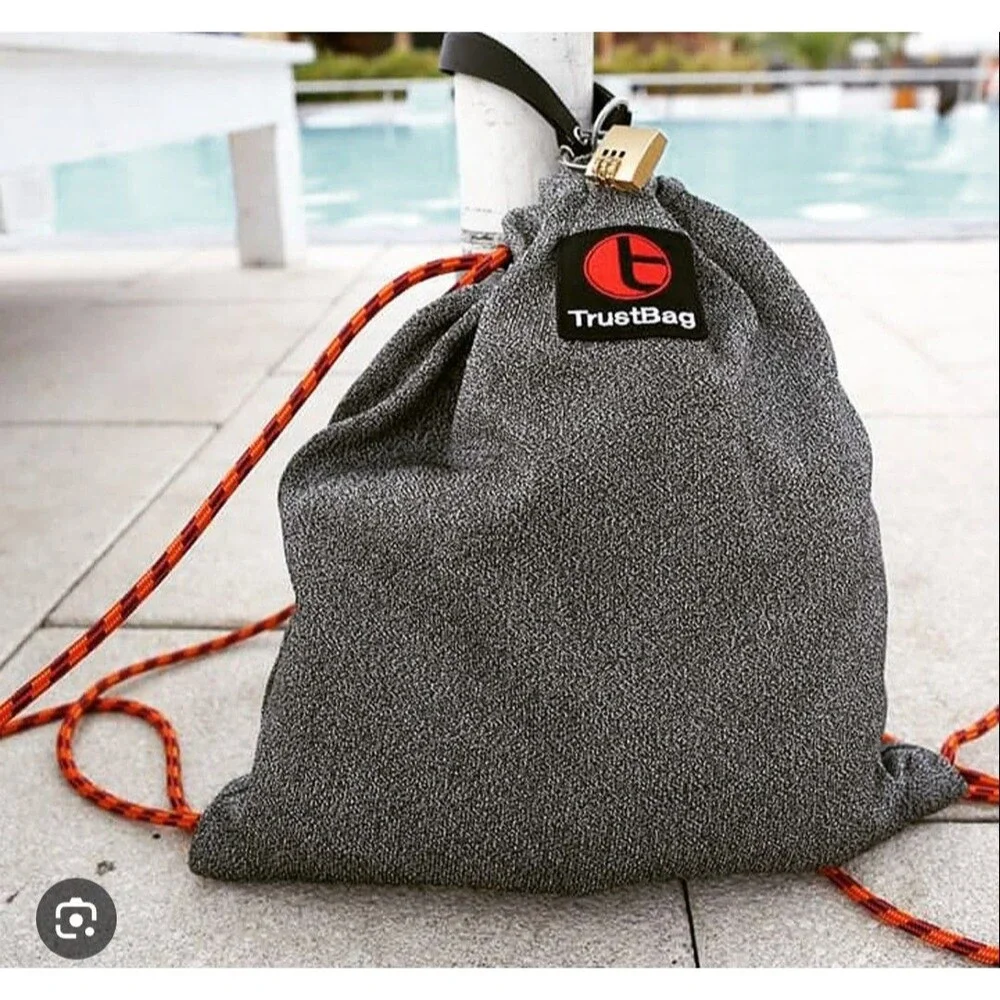 Travel TrustBag RFID Blocking Bag Drawstring Backsack Anti Theft Waterproof New